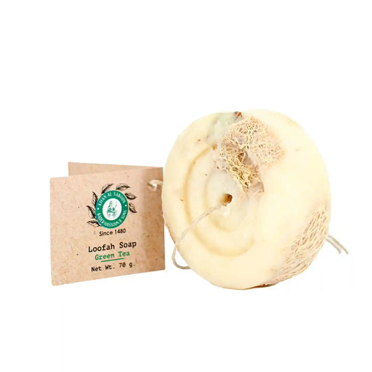 Green Tea Herbal Soap with Loofah 70g